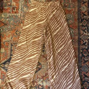 Target A New Day animal print Wide Leg Pants with drawstring waist
